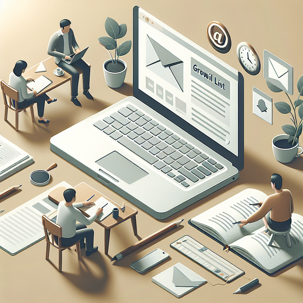 Grow Email List: Image displaying strategies for building an email list.