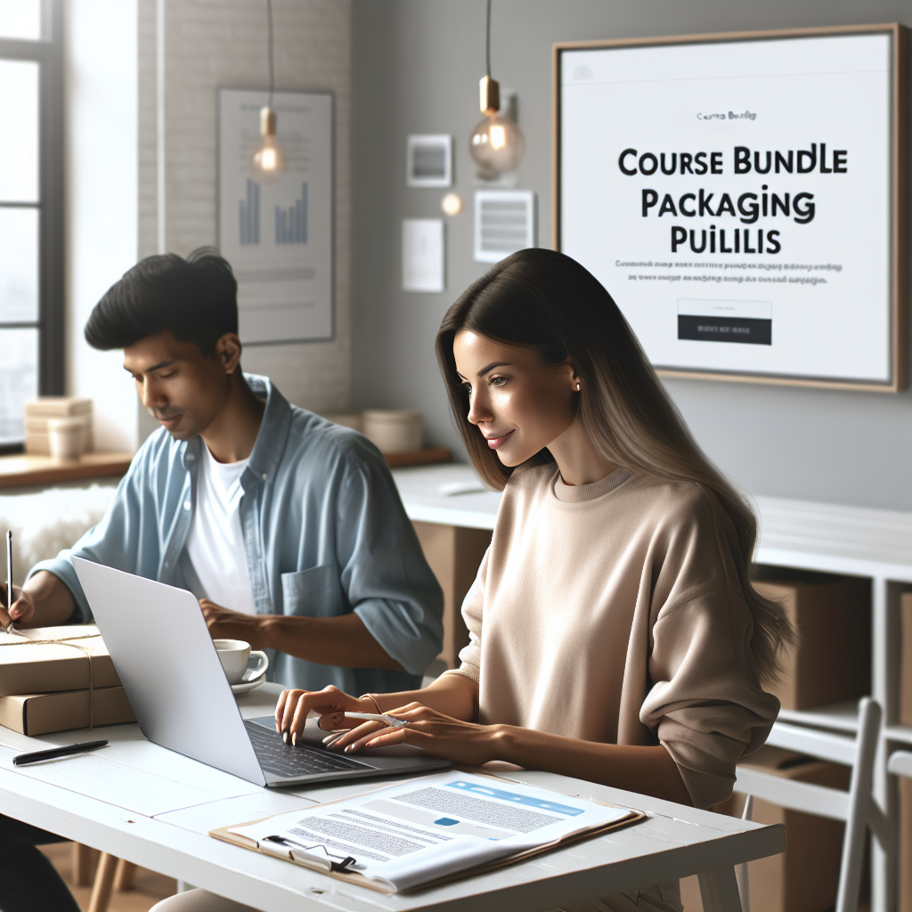 Course Bundle Packaging: Detailed image description incorporating the keyword naturally.