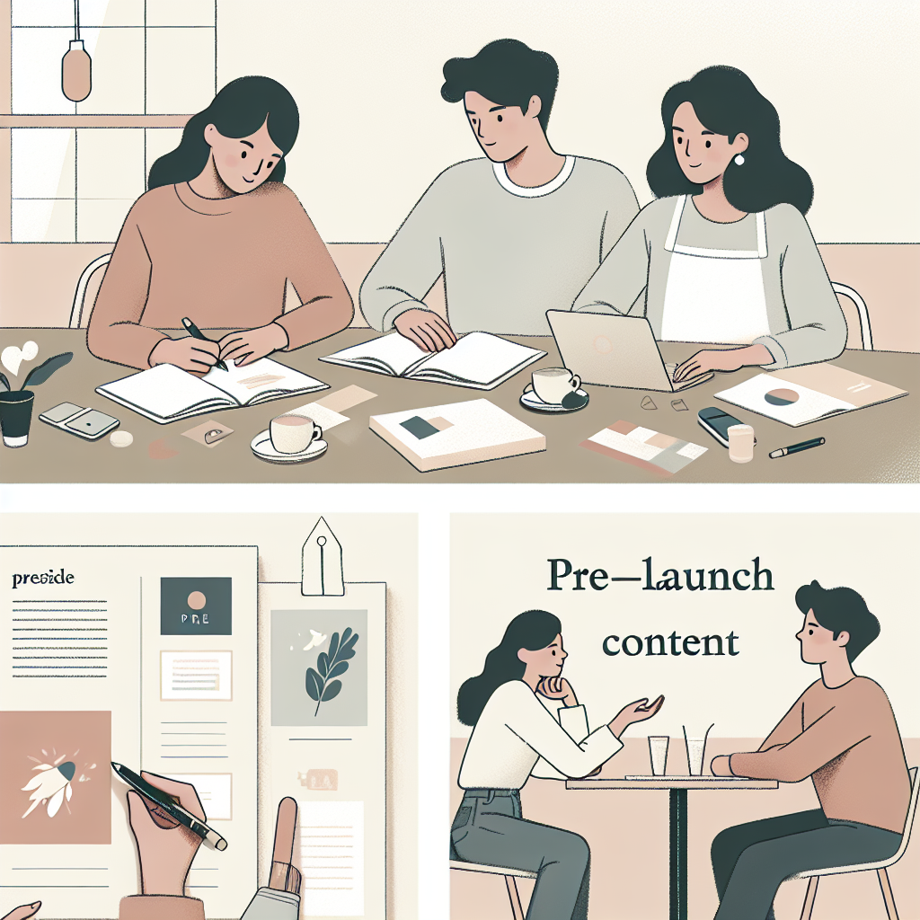 Pre-Launch Content Ideas: Detailed image description incorporating the keyword naturally.