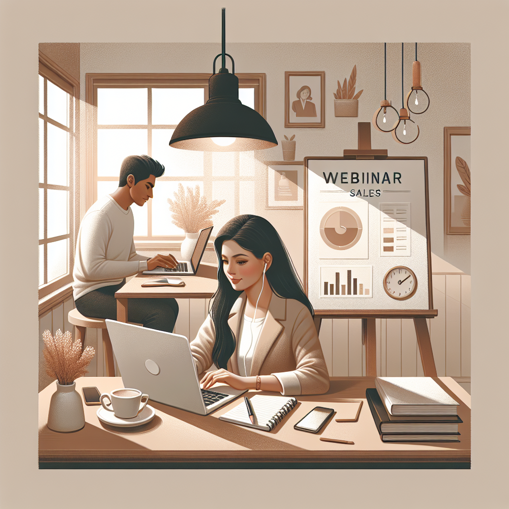 Webinar Sales Techniques: Detailed image description incorporating the keyword naturally.