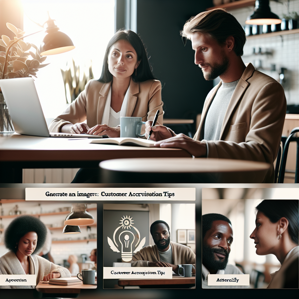 Customer Acquisition Tips: Insightful advice for building a solid customer base.
