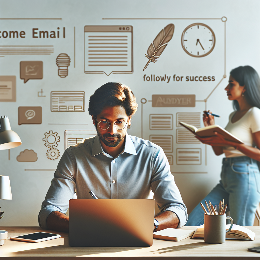 Welcome Email Follow-Up: Detailed image description incorporating the keyword naturally.