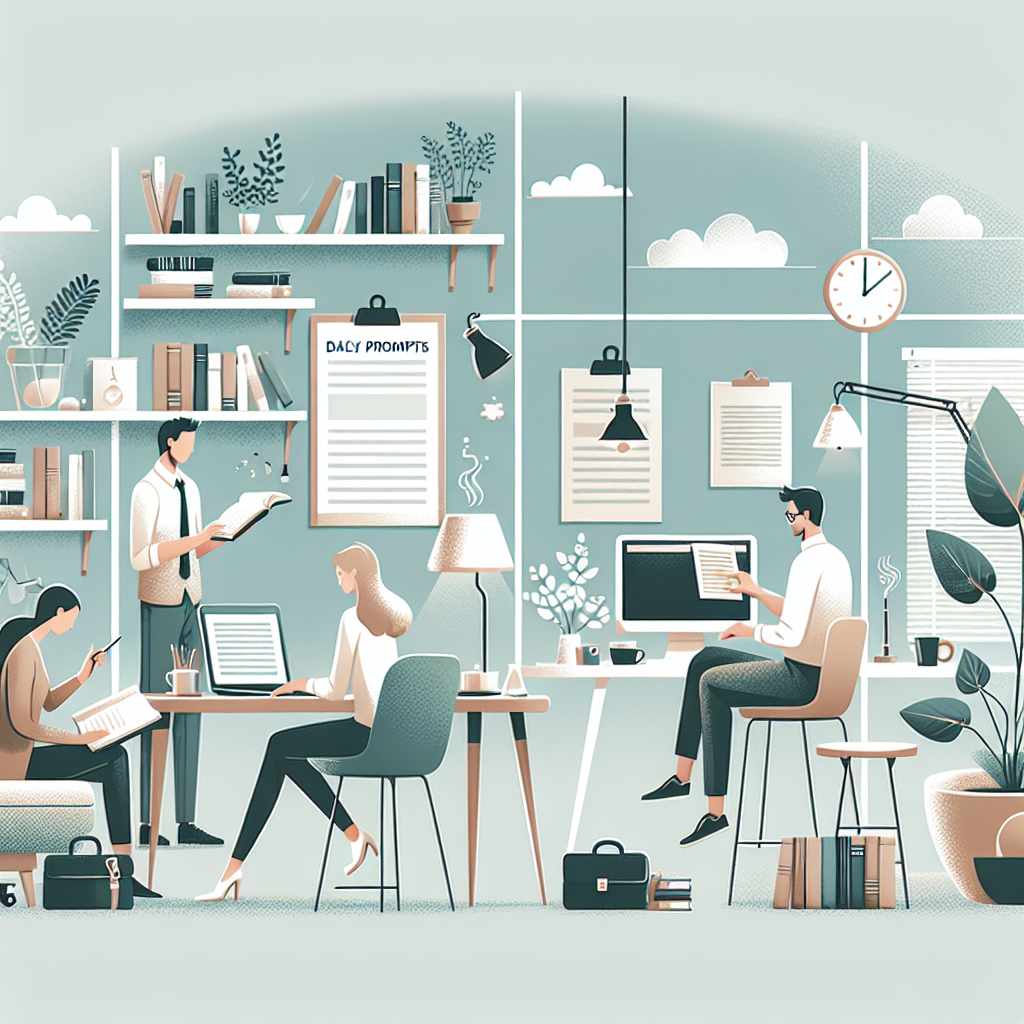 Daily Prompts for Engagement: Image of a group actively interacting with daily prompts.