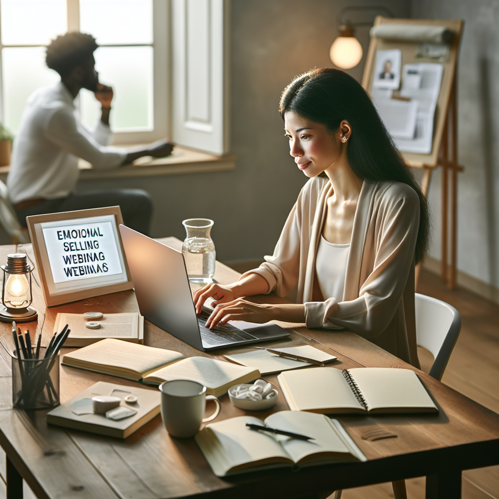 Emotional Selling Webinars: Detailed image description incorporating the keyword naturally.