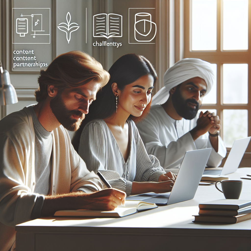 Content Partnerships: Detailed image description incorporating the keyword naturally.